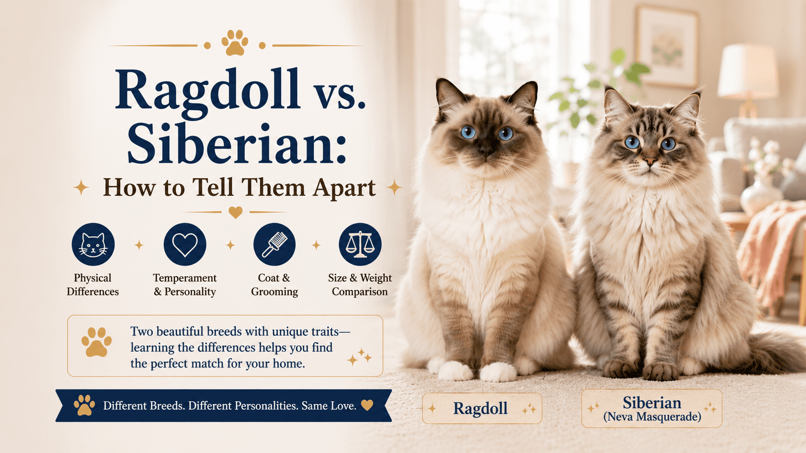 Ragdoll vs. Siberian: How to Tell Them Apart main image