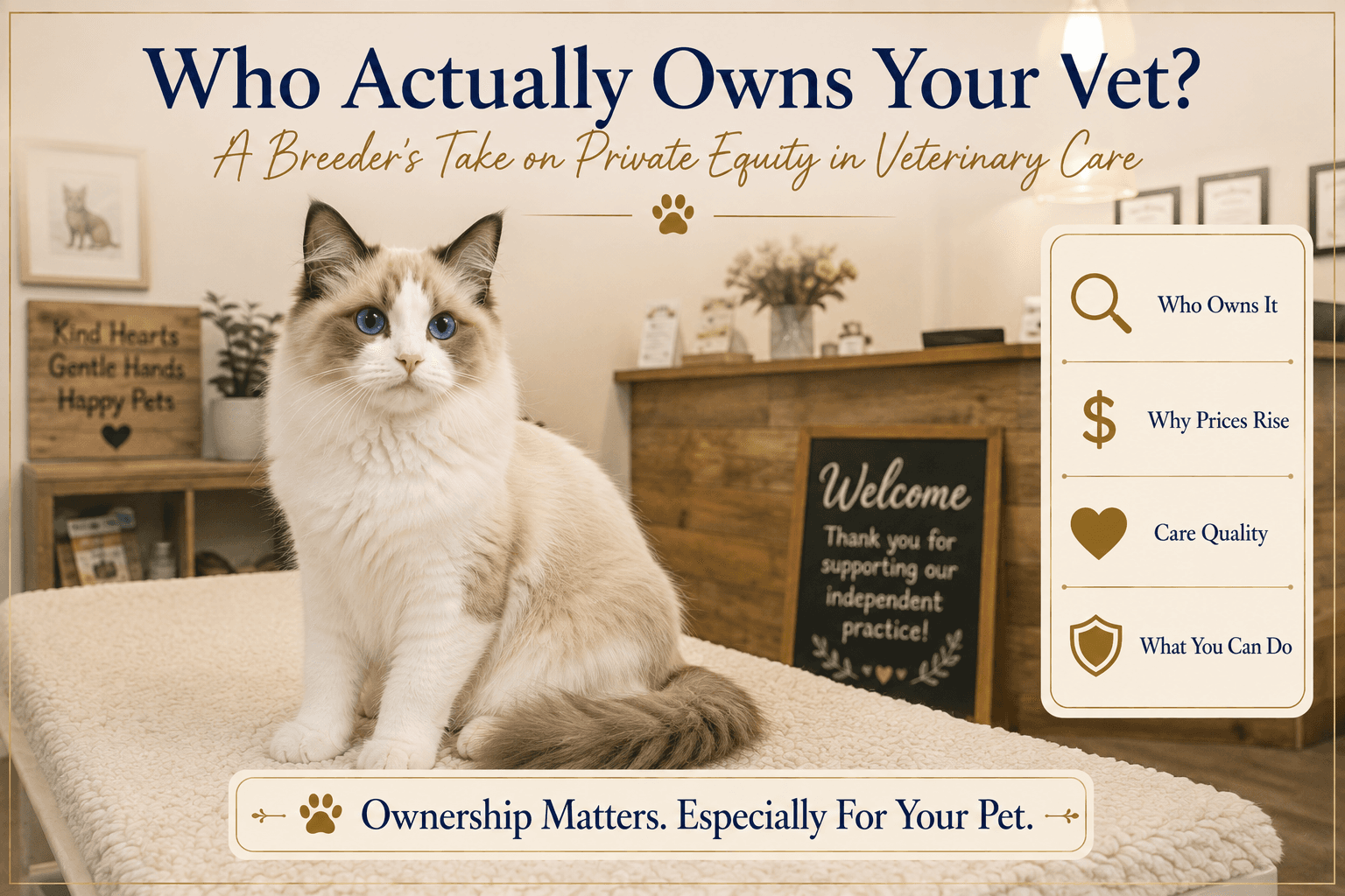 Who Actually Owns Your Vet? A Breeder’s Take on Private Equity in Veterinary Care main image