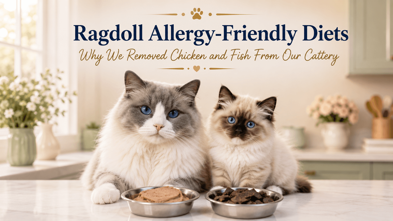 Ragdoll Allergy-Friendly Diets: Why We’re Removing Chicken and Fish From Our Cattery — And What We’re Feeding Instead main image